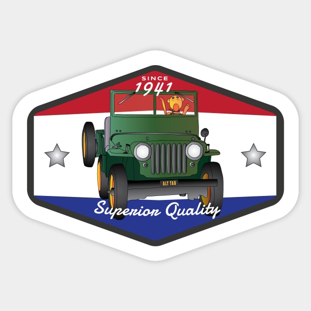 Waving Jeep Jeep Sticker by AltTabStudio